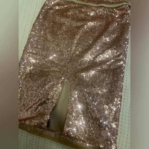 Catherine trifiletti pink sequin skirt and crop set bottoms small top medium - Picture 4 of 8
